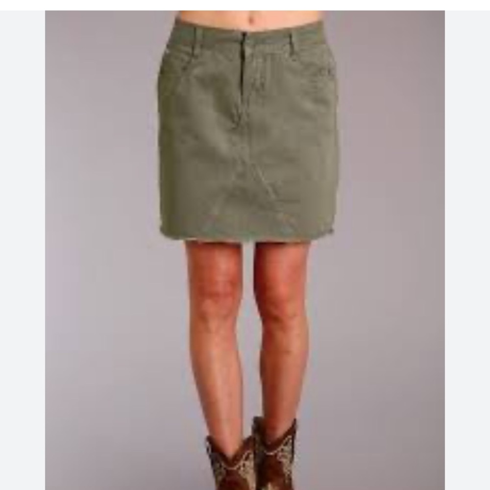 Stetson Olive Mini Skirt; Size 10